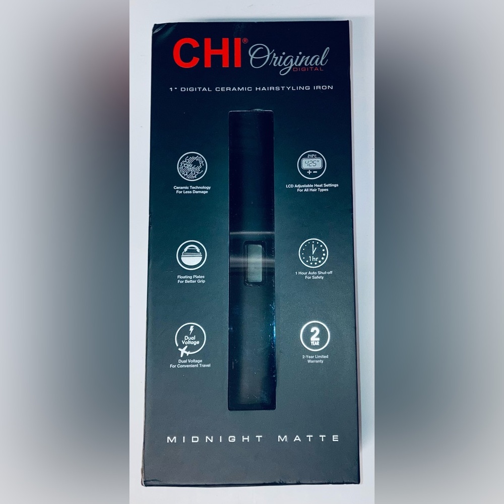 CHI Original 1 IN Digital Hairstyling Iron - NEW! Midnight Matte.
